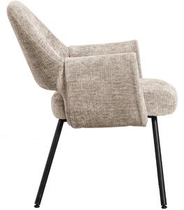 Hoorns Béžová sametová židle Lana