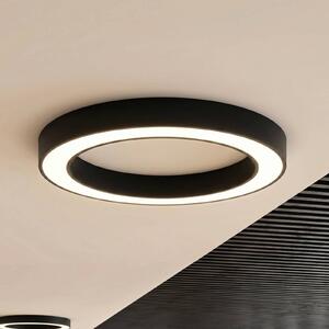 Arcchio LED stropní svítidlo Sharelyn, Ø 80 cm, černé, stmívatelné, stmívatelný, Černá, Kuchyň, Hliník, Moderní