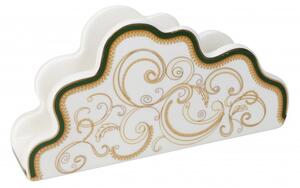 Porcelánový držák na ubrousky Filo D´Oro BRANDANI (barva - porcelán, zlatá, bílá)