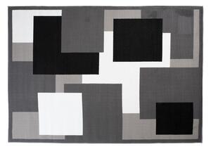 Chemex Moderní koberec Tap - čtverce 3 - tmavě šedý/bílý Rozměr koberce: 80x150 cm