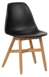 Hoorns Černá plastová zahradní židle Bolm
