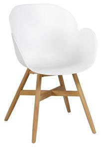 Hoorns Bílá plastová zahradní židle Cait