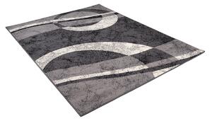 Chemex Moderní koberec Tap - vlnky 4 - šedý Rozměr koberce: 80x150 cm