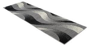 Chemex Moderní koberec Tap - vlnky 5 - šedý/bílý Rozměr koberce: 80x150 cm