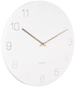 Present time Bílé kovové nástěnné hodiny Charmie 40 cm