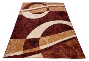Chemex Moderní koberec Tap - vlnky 4 - hnědý Rozměr koberce: 60x100 cm