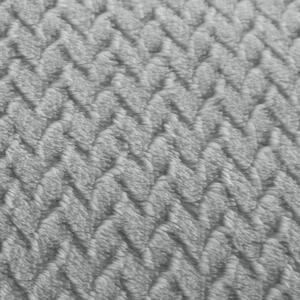 Deka - přehoz na pohovku z mikrovlákna LUIZ 200x220 cm stříbrná Mybesthome