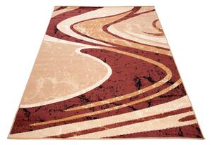 Chemex Moderní koberec Tap - vlnky 2 - hnědý Rozměr koberce: 80x150 cm