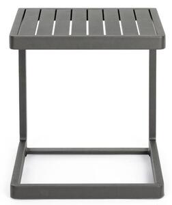 Tmavě šedý kovový zahradní odkládací stolek Bizzotto Konnor 40 x 40 cm