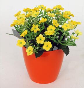 Kalanchoe umělá v květináči, žlutá barva 1-0054A-1