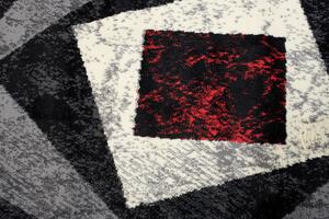 Chemex Moderní koberec Tap - čtverce 2 - šedý/červený Rozměr koberce: 60x100 cm