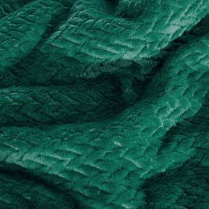 Hebká zelená deka CINDY3 s 3D efektem 150x200 cm