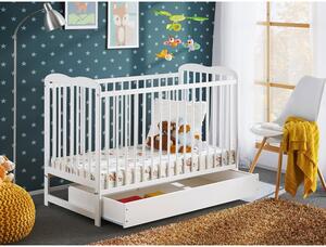 Dětská postel s matrací Prowansja II Plus 120x60, Barva: bílá Mirjan24 5902928801002