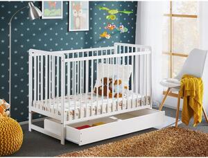 Dětská postel s matrací Liatra II Plus 120x60, Barva: bílá Mirjan24 5902928800920