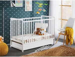 Dětská postel s matrací Liatra II Plus 120x60, Barva: bílá Mirjan24 5902928800920