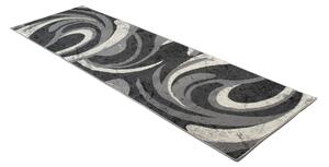 Chemex Moderní koberec Tap - vlnky 3 - tmavě šedý Rozměr koberce: 80x150 cm
