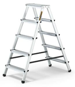 JAKS Oboustranný schůdkový žebřík 2 x 5 příček