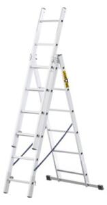 JAKS Multifunkční hliníkový žebřík 3 x 6 příček