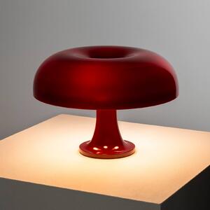 Artemide Stolní lampa Nessino, rubínově červená, výška 22 cm, E14, Červená, Obývací pokoj / jídelna, Plast, Design