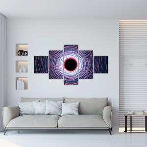 Obraz abstrakce kruhu (125x70 cm)