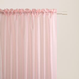 Room99 Záclona na pásce Novelia Barva: Růžová, Velikost: 140 x 250 cm