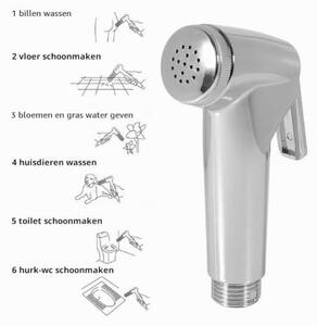 Univerzální sprchová hlavice pro bidet – ruční model pro čištění toalety – modelové číslo 798382349946