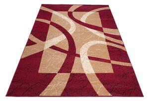 Chemex Moderní koberec Tap - geometrické tvary 1 - červený Rozměr koberce: 80x150 cm