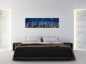 Obraz - Velkoměsto v noci (170x50 cm)