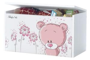 Truhla na hračky - Růžový medvídek