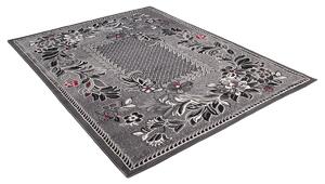 Chemex Moderní koberec Tap - mřížka a květiny 1 - šedý Rozměr koberce: 120x170 cm