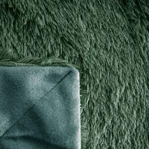 Měkká huňatá zelená deka TIFFANY 150x200 cm