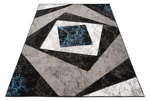 Chemex Moderní koberec Tap - čtverce 2 - šedý/modrý Rozměr koberce: 80x150 cm