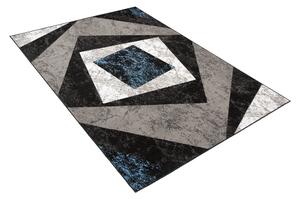 Chemex Moderní koberec Tap - čtverce 2 - šedý/modrý Rozměr koberce: 80x150 cm