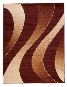 Chemex Moderní koberec Tap - vlnky 5 - hnědý Rozměr koberce: 80x150 cm