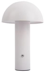 Present time Bílá kovová nabíjecí stolní LED lampa Fungus