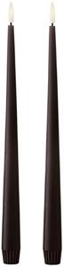 Ester & Erik Set LED svíček Taper - Espresso ER166