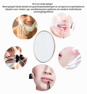 Zvětšovací zrcátko 30x - kulaté, o průměru 6 palců, cestovní provedení, s 3 přísavkami - vysoce kvalitní zvětšení