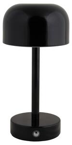 Present time Černá kovová nabíjecí stolní LED lampa Jem