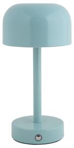 Present time Modrá kovová nabíjecí stolní LED lampa Jem