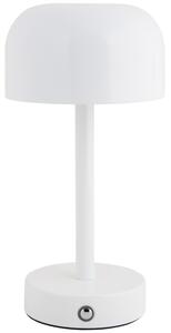 Present time Bílá kovová nabíjecí stolní LED lampa Jem