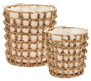 Set dvou dekorativních košů z přírodních vláken Kave Home Dilam 30/38 cm