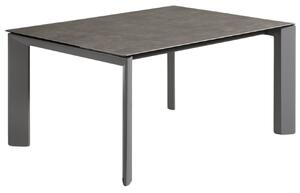 Šedý keramický rozkládací jídelní stůl Kave Home Axis VI. 160/220 x 90 cm