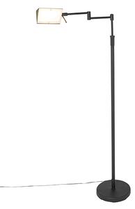 Designová stojací lampa černá vč. LED s dotykovým stmívačem - Notia
