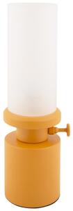 Present time Žlutá kovová nabíjecí stolní LED lampa Campy