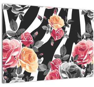 Obraz rozkvetlých růží (70x50 cm)