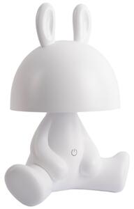 Present time Bílá plastová dětská LED lampa BunBun 27 cm