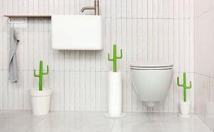 Štětka na WC a držák na toaletní papír CACTUS VIGAR (barva- kremová/zelená)