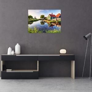 Obraz nizozemských mlýnů (70x50 cm)