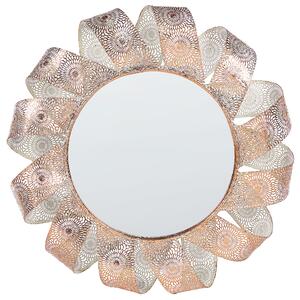 Nástěnné zrcadlo ø54 cm bílá měď MANGALORE