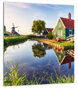 Obraz nizozemských mlýnů (30x30 cm)
